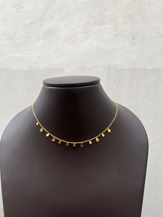 Row of Tear Drops Necklace