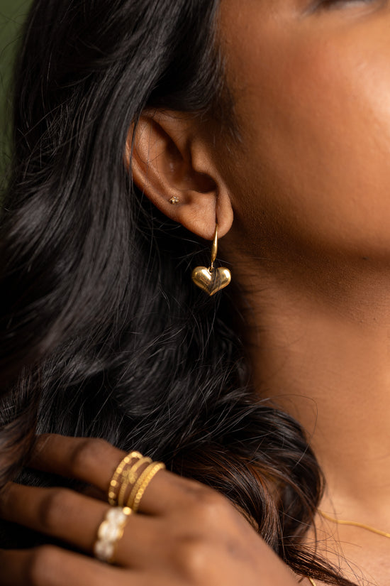 Hoop Heart Earring