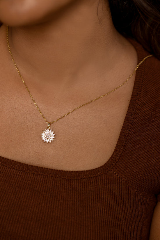 Sunflower Pendant Necklace