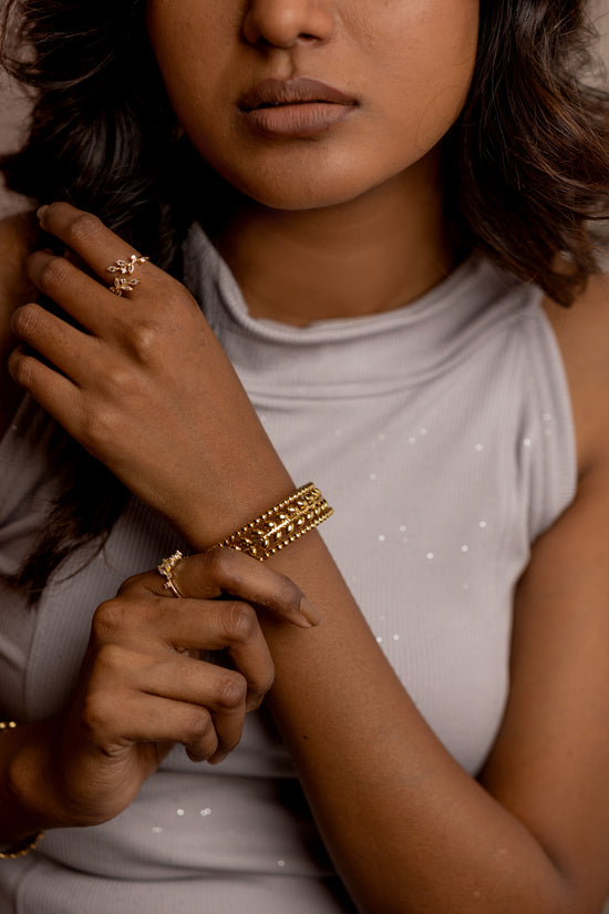 Three Layer Leaf Bracelet