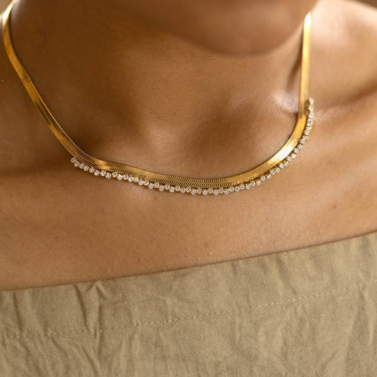 Snake chain with Studded stones