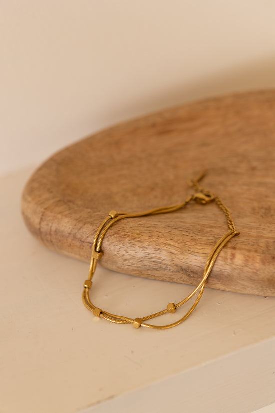 Square double layer bracelet