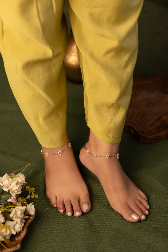 Pearl Flower Anklet