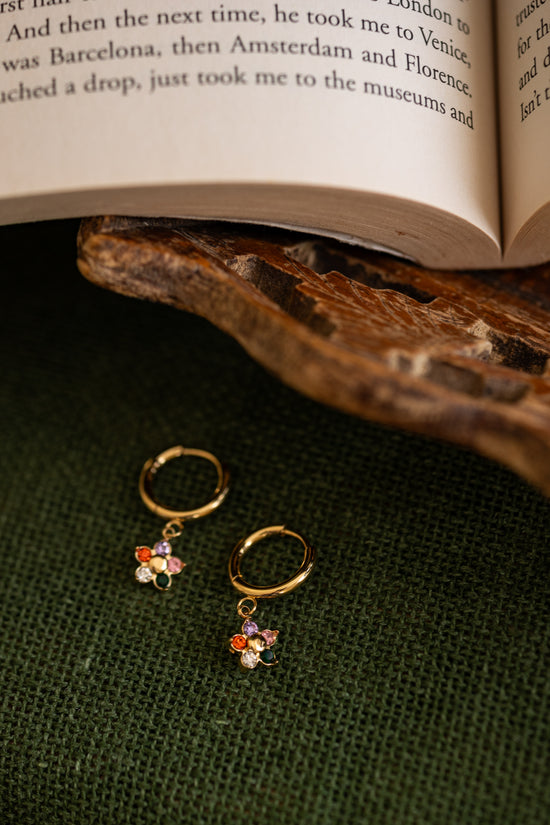 Multicolor Nachathra Hoop Earring