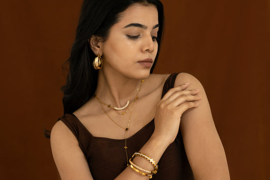 Large Three Layer Hoop Earring