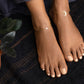 Crescent and star Anklet Gold Tone ( Single Piece)