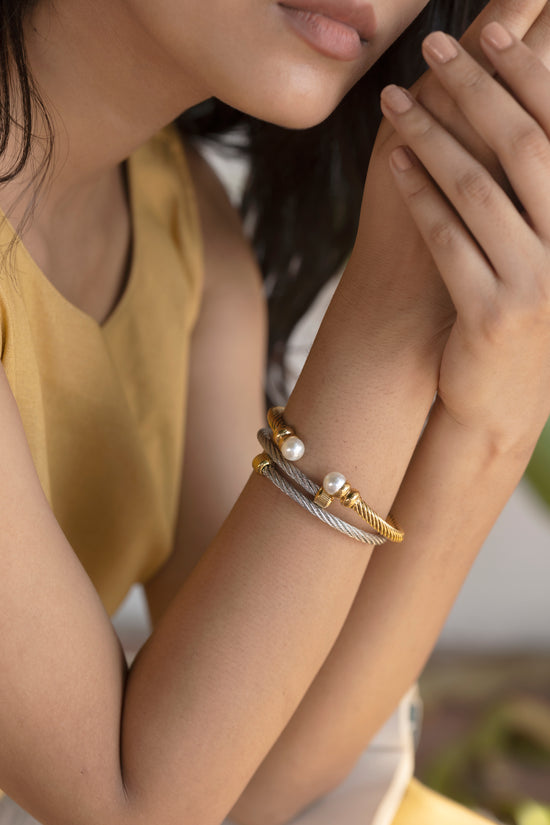 Pearl Ball twisted Bracelet