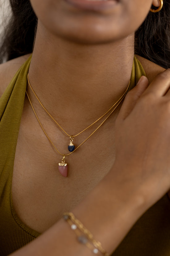 Small Lapis Lazuli Pendant Necklace
