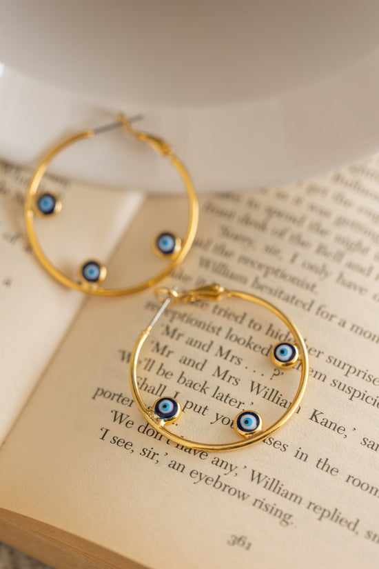 Evil Eye Hoop Earring