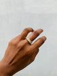 Wavy Zircon Studded Ring