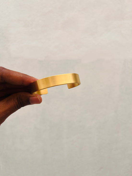 Wide Gold solid cuff