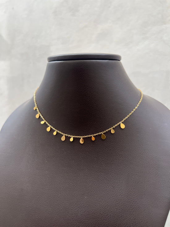 Row of Tear Drops Necklace