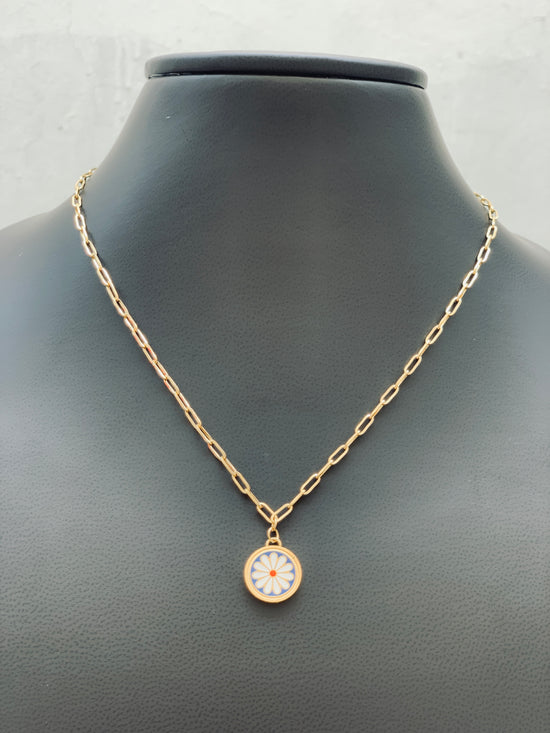 Blue Flower Necklace