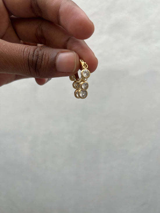 Dangler stones Hoop Earring