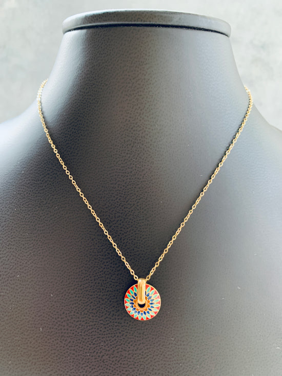 Multicolor Ring necklace