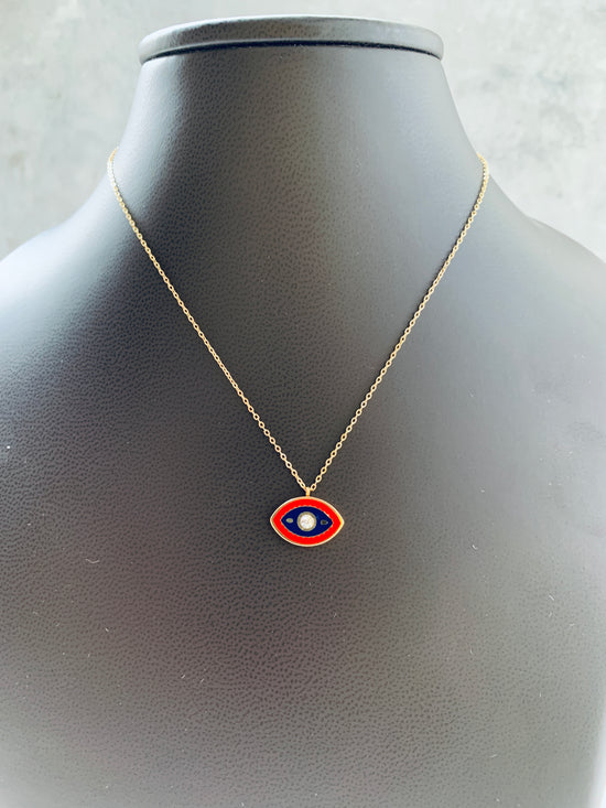 Red Evil Eye Pendant and Necklace