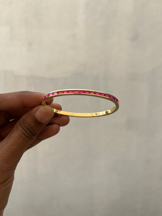 Dark pink stone studded Bracelet