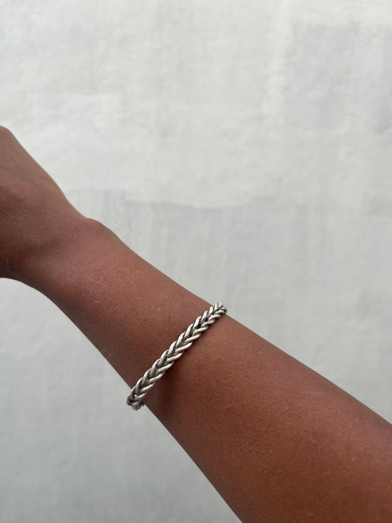 Braided silver tone Bracelet