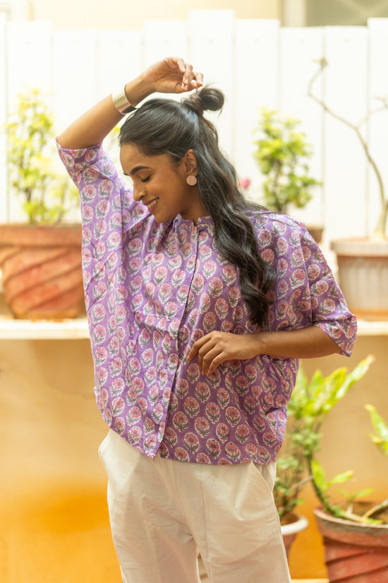 Mauve Butterfly Short Top