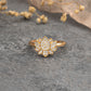 Lotus With White Studs( Small ring )+-