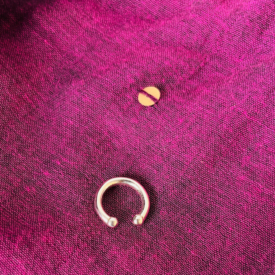 Plain wrap Ear cuff - Silver Tone