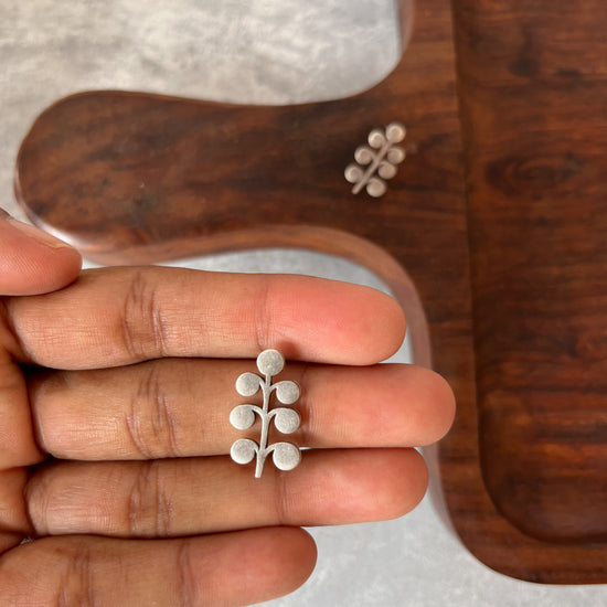 Bubbled Earrings - Silver