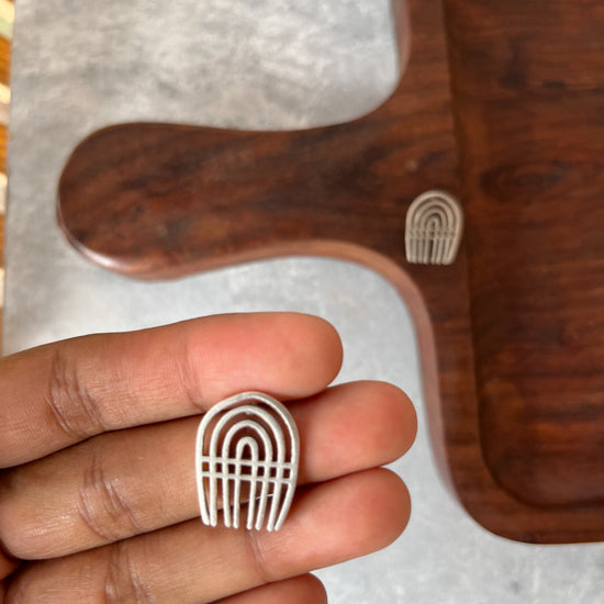 Arch Silver Earrings