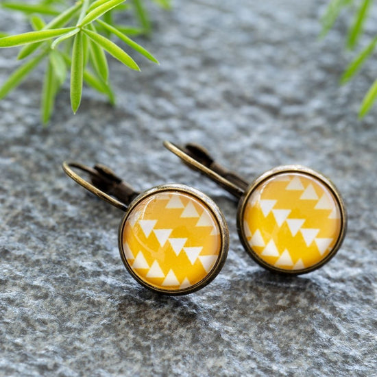 Yellow Arrowed Earring