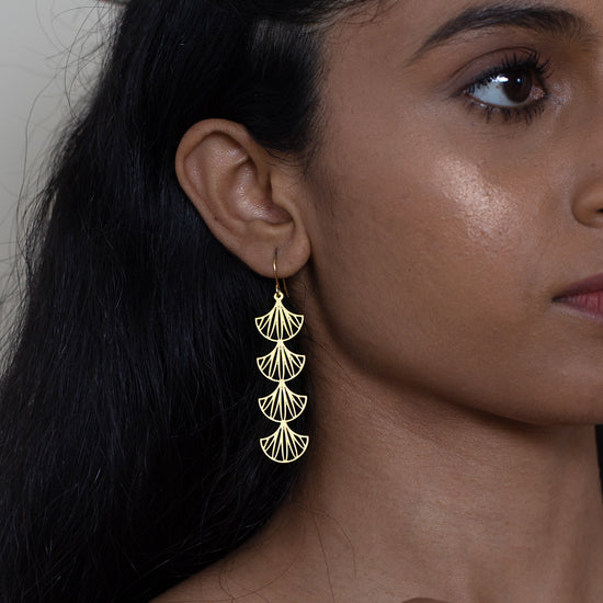 Crescent (Semi Circle Drop Earrings)