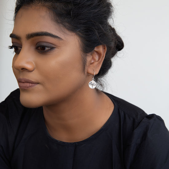 Small Dragonfly Disc Earrings