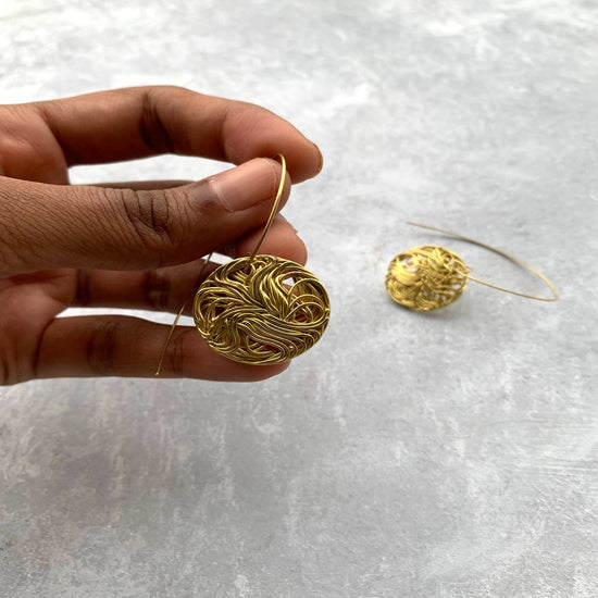 Wired Brass Disc with Long hook