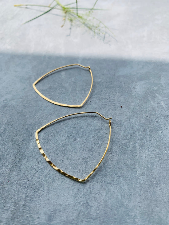 Triangle Hoop hammered