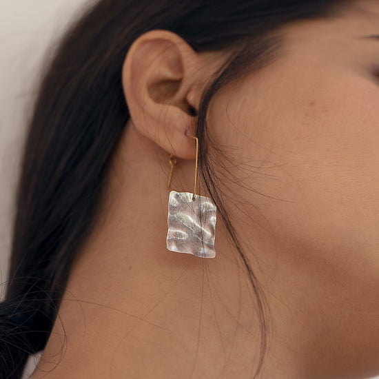 Hammered Silver Squared