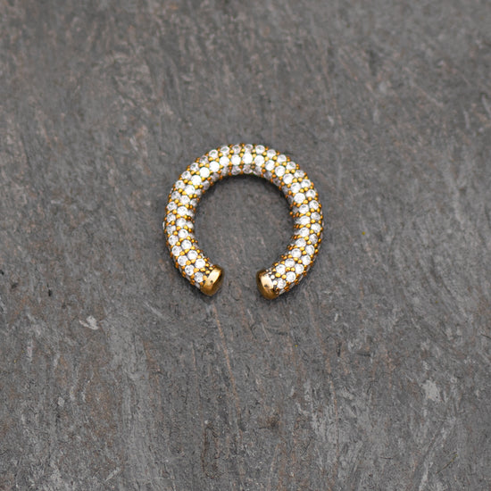 White Stone Ear Cuff