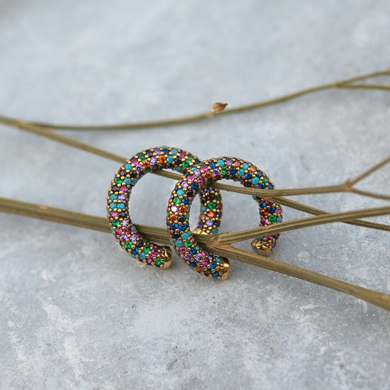 Rainbow Studded Ear cuff (SINGLE PIECE)