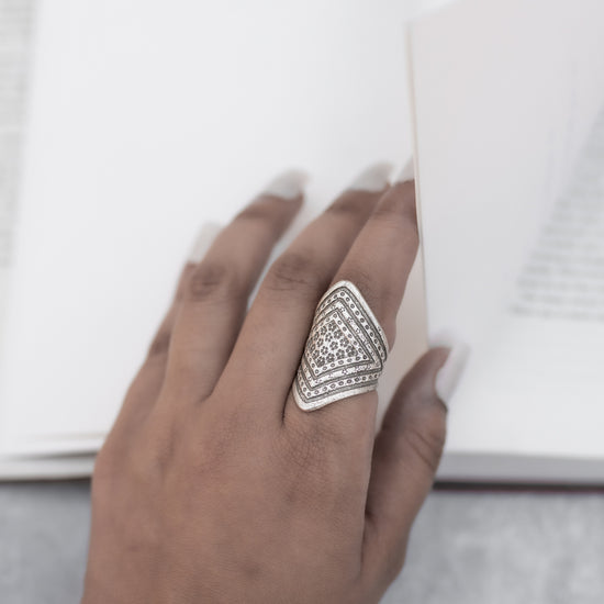 Designed Diamond shape Ring