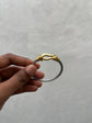 Silver and Gold Loop Lock bracelet