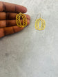 Zig Zag Brass Earring