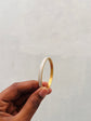 Striped white enamel Gold tone Bracelet