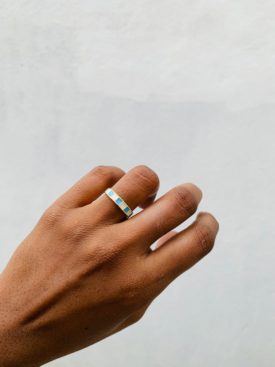 Blue Block Ring