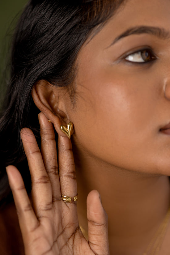 Puffed Heart Earring