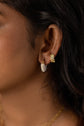 Clustered Pearl Triangle Earring