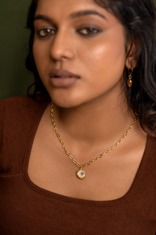 Star Enamel Linked Chain Necklace