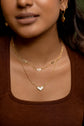 Heart Enamel Double Layer Necklace