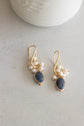Pearl and Lapis Hook Earring