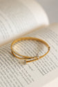 Twisted nail Gold  tone bracelet