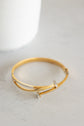 Twisted nail Gold  tone bracelet