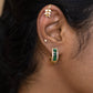 Green zircon Small Hoops