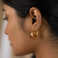Oval curved Hoop Earring