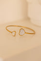 Heart Flexible White and Gold enamel bracelet